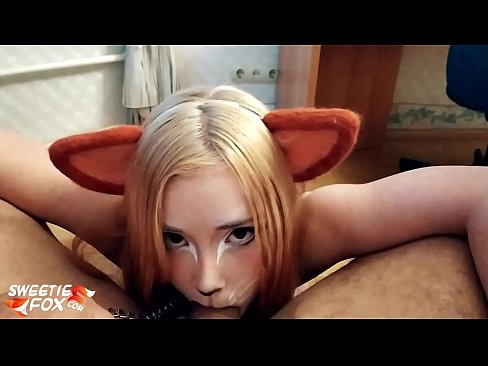 ❤️ Kitsune ağzına sik və cum udmaq ️ Gözəl porno bizdə